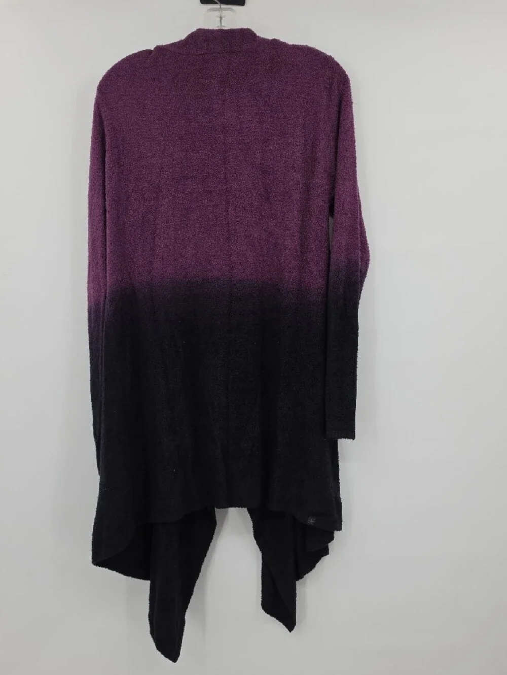 Barefoot Dreams Purple to Black Ombre Plush Open-Front Cardigan Size L/XL